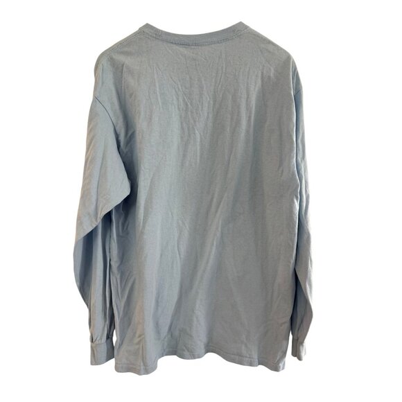 Playboy Long Sleeve Mens L Blue Graphic Logo Tee 100% Cotton Crewneck Honduras - Picture 4 of 5